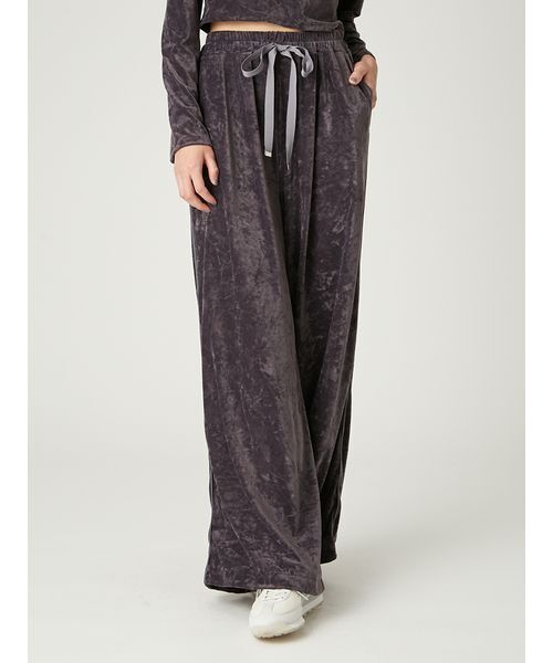 FRAY I.D（フレイアイディー）の「クラッシュベロアドロストワイドパンツ（その他パンツ・レディース・グレー/チャコールグレー/アイボリー・1/0）」の10枚目の写真