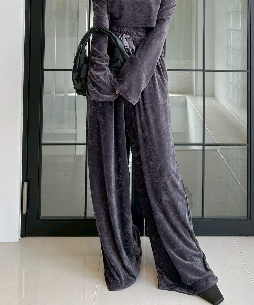 セール】クラッシュベロアドロストワイドパンツ（その他パンツ）｜FRAY