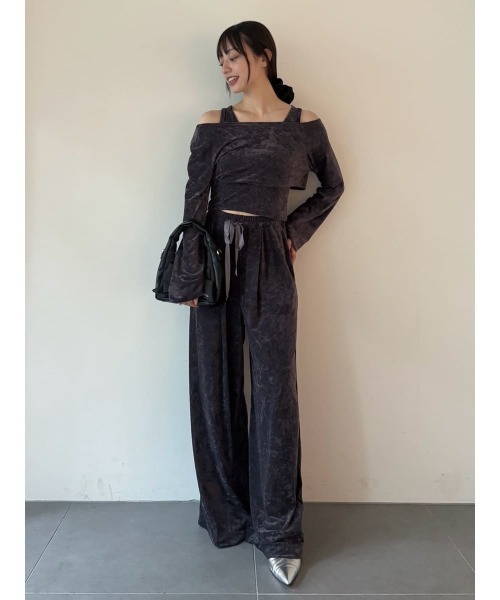 セール】クラッシュベロアドロストワイドパンツ（その他パンツ）｜FRAY