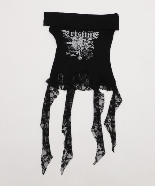 Figments（フィグメンツ）の「ゴシックサイドレースフリルトップ（タンクトップ・レディース・ブラック/ホワイト・FREE）」の15枚目の写真