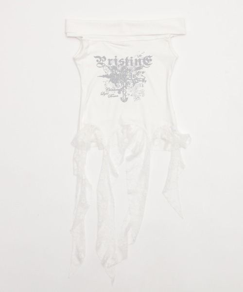 Figments（フィグメンツ）の「ゴシックサイドレースフリルトップ（タンクトップ・レディース・ブラック/ホワイト・FREE）」の17枚目の写真