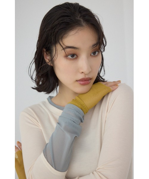 PLUS（プラス）の「【PLUS】シアードッキングトップス（Tシャツ/カットソー・レディース・ブラウン/アイボリー/ブラック/グレー・FREE）」の16枚目の写真