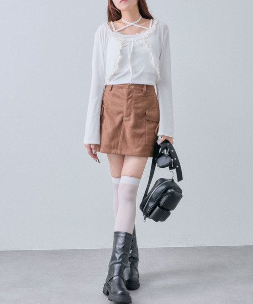 OLIVE des OLIVE(オリーブデオリーブ)の「レースフリルボレロセット(カーディガン/ボレロ・レディース・オフホワイト/ピンク/ブラウン/ブラック・FREE)」の21枚目の写真
