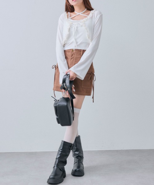 OLIVE des OLIVE(オリーブデオリーブ)の「レースフリルボレロセット(カーディガン/ボレロ・レディース・オフホワイト/ピンク/ブラウン/ブラック・FREE)」の22枚目の写真