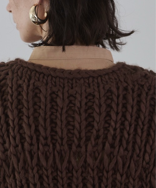 ANGIE(アンジー)の「ハンドニットベスト(ベスト・レディース・アイボリー/ブラック/ブラウン・FREE)」の8枚目の写真