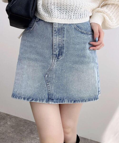 INGNI（イング）の「オーロラストーンデニムミニスカート（デニムスカート・レディース・ブルー系その他3/ブルー系その他/グレー・FREE）」の14枚目の写真