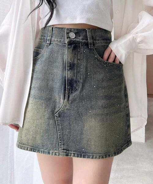 INGNI（イング）の「オーロラストーンデニムミニスカート（デニムスカート・レディース・ブルー系その他3/ブルー系その他/グレー・FREE）」の11枚目の写真