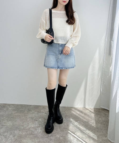 INGNI（イング）の「オーロラストーンデニムミニスカート（デニムスカート・レディース・ブルー系その他3/ブルー系その他/グレー・FREE）」の8枚目の写真