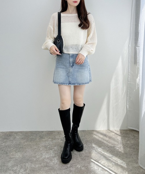 INGNI（イング）の「オーロラストーンデニムミニスカート（デニムスカート・レディース・ブルー系その他3/ブルー系その他/グレー・FREE）」の9枚目の写真