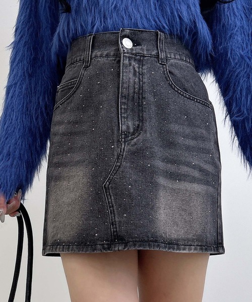 INGNI（イング）の「オーロラストーンデニムミニスカート（デニムスカート・レディース・ブルー系その他3/ブルー系その他/グレー・FREE）」の16枚目の写真