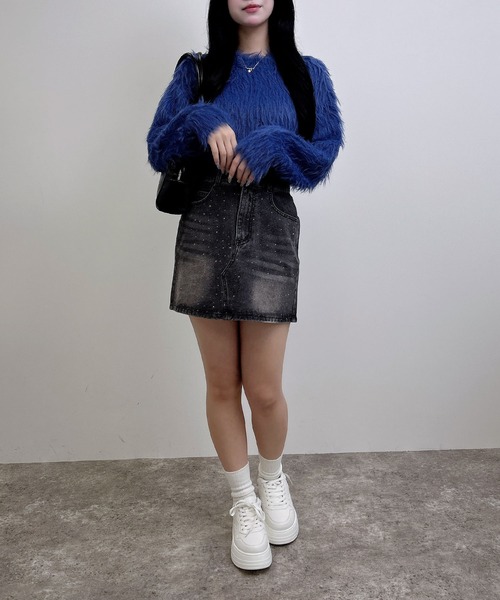 INGNI（イング）の「オーロラストーンデニムミニスカート（デニムスカート・レディース・ブルー系その他3/ブルー系その他/グレー・FREE）」の10枚目の写真