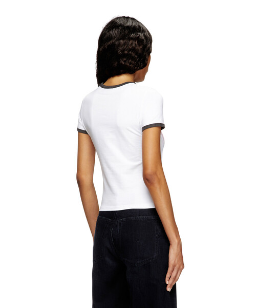 DIESEL（ディーゼル）の「ウィメンズ Tシャツ T-UNCUTIES-LONG-R13（Tシャツ/カットソー・レディース・ホワイト・MEDIUM/SMALL/X-SMALL/LARGE）」の3枚目の写真