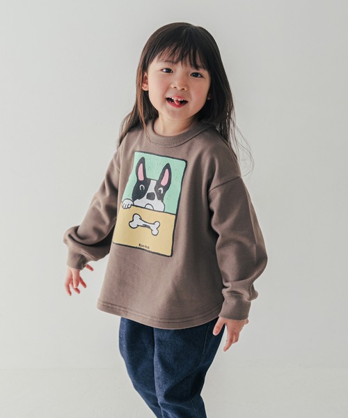 FOV（フォブ）の「フォブ F/B DOG トレーナー（スウェット・キッズ・アイボリー/アッシュグレー/チャコールグレー・120cm/100cm/130cm/110cm/90cm）」の3枚目の写真