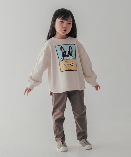 FOV（フォブ）の「フォブ F/B DOG トレーナー（スウェット・キッズ・アイボリー/アッシュグレー/チャコールグレー・120cm/100cm/130cm/110cm/90cm）」の5枚目の写真