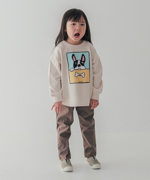 FOV（フォブ）の「フォブ F/B DOG トレーナー（スウェット・キッズ・アイボリー/アッシュグレー/チャコールグレー・120cm/100cm/130cm/110cm/90cm）」の6枚目の写真