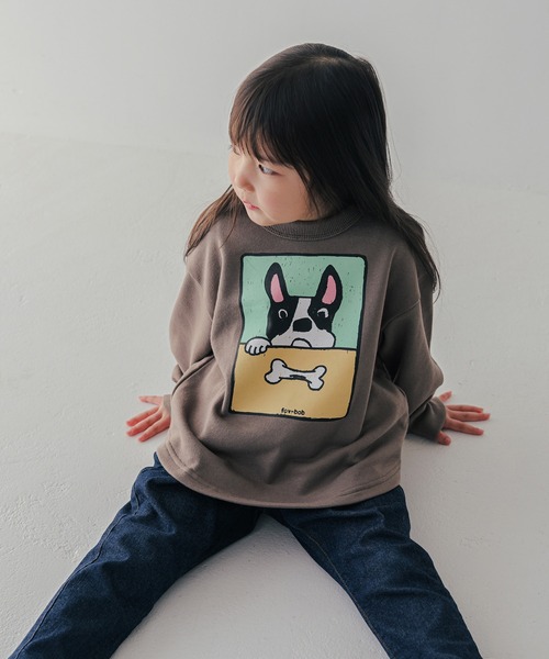 FOV（フォブ）の「フォブ F/B DOG トレーナー（スウェット・キッズ・アイボリー/アッシュグレー/チャコールグレー・120cm/100cm/130cm/110cm/90cm）」の13枚目の写真