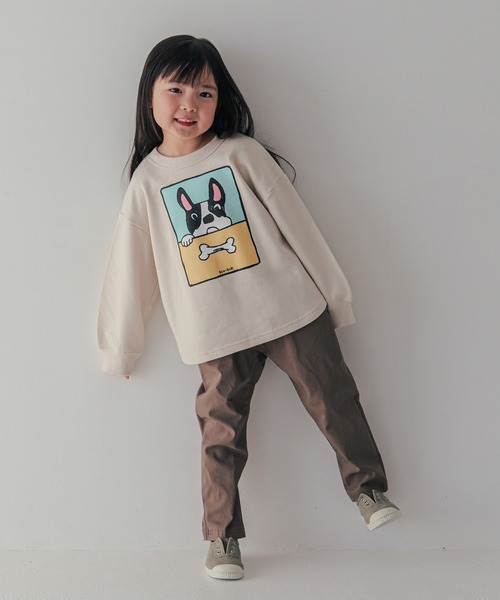 FOV（フォブ）の「フォブ F/B DOG トレーナー（スウェット・キッズ・アイボリー/アッシュグレー/チャコールグレー・120cm/100cm/130cm/110cm/90cm）」の8枚目の写真