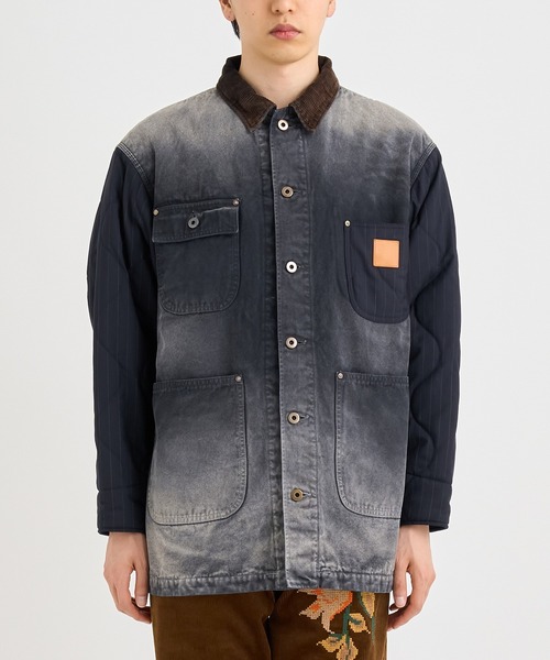 KHOKI / コッキ】Vintage-effect work coat（ミリタリージャケット