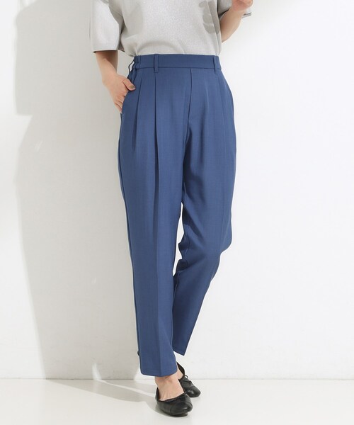 DRESKIP(ドレスキップ)の「【洗濯機可】きれいめにもカジュアルにも 麻調テーパードパンツ(その他パンツ・レディース・ブルー系その他/ブラウン系その他/チャコールグレー・04/03/02/01)」の3枚目の写真