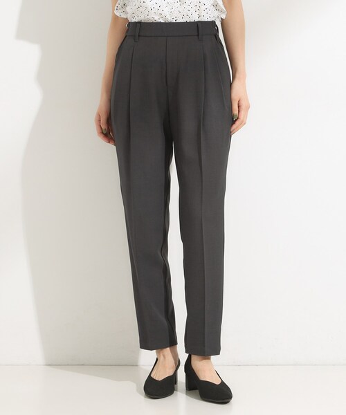 DRESKIP(ドレスキップ)の「【洗濯機可】きれいめにもカジュアルにも 麻調テーパードパンツ(その他パンツ・レディース・ブルー系その他/ブラウン系その他/チャコールグレー・04/03/02/01)」の4枚目の写真