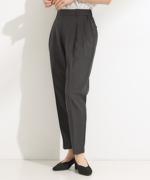 DRESKIP(ドレスキップ)の「【洗濯機可】きれいめにもカジュアルにも 麻調テーパードパンツ(その他パンツ・レディース・ブルー系その他/ブラウン系その他/チャコールグレー・04/03/02/01)」の5枚目の写真
