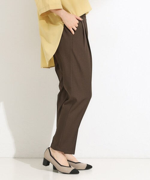 DRESKIP(ドレスキップ)の「【洗濯機可】きれいめにもカジュアルにも 麻調テーパードパンツ(その他パンツ・レディース・ブルー系その他/ブラウン系その他/チャコールグレー・04/03/02/01)」の9枚目の写真