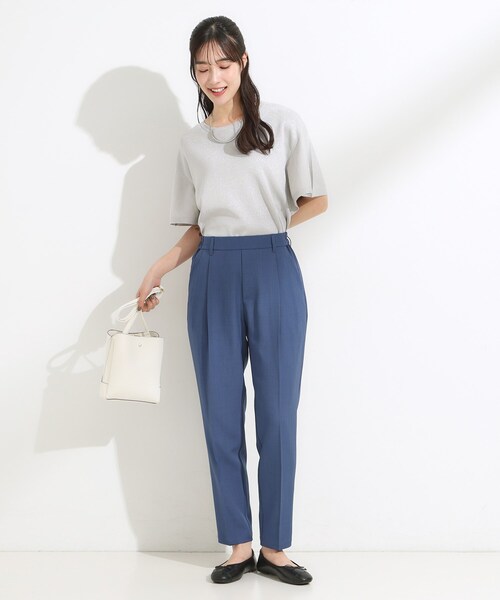 DRESKIP(ドレスキップ)の「【洗濯機可】きれいめにもカジュアルにも 麻調テーパードパンツ(その他パンツ・レディース・ブルー系その他/ブラウン系その他/チャコールグレー・04/03/02/01)」の14枚目の写真