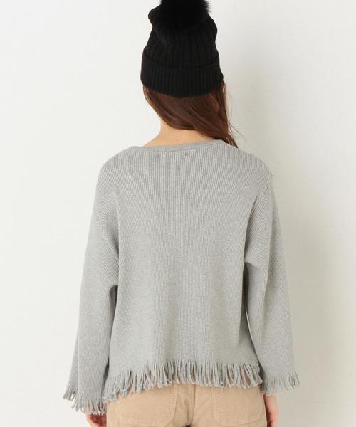 Another Edition（アナザーエディション）の「★★リブタチキリプルオーバー2/AEBC　COリブタチキリPOⅡ◆（Tシャツ/カットソー・レディース・オフホワイト/ライトグレー/オリーブ・フリー）」の4枚目の写真