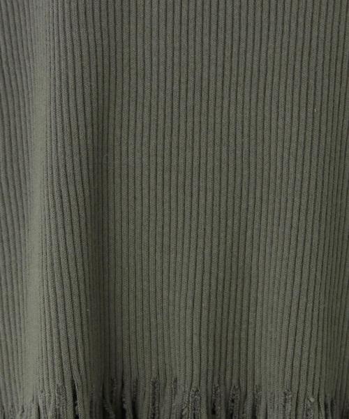 Another Edition（アナザーエディション）の「★★リブタチキリプルオーバー2/AEBC　COリブタチキリPOⅡ◆（Tシャツ/カットソー・レディース・オフホワイト/ライトグレー/オリーブ・フリー）」の9枚目の写真