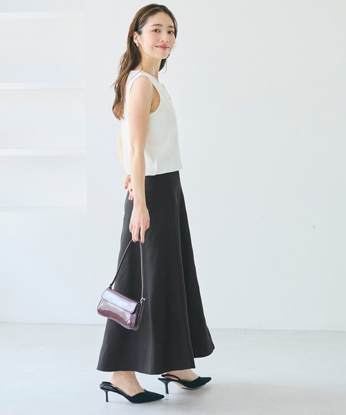 coca（coca）（コカ）の「ニットAラインスカート（スカート・レディース・ブラック/ダークブラウン・S/M/L）」の12枚目の写真