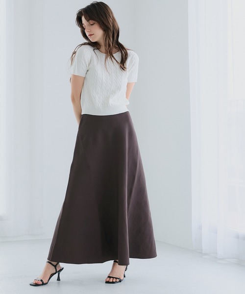 coca（coca）（コカ）の「ニットAラインスカート（スカート・レディース・ブラック/ダークブラウン・S/M/L）」の19枚目の写真