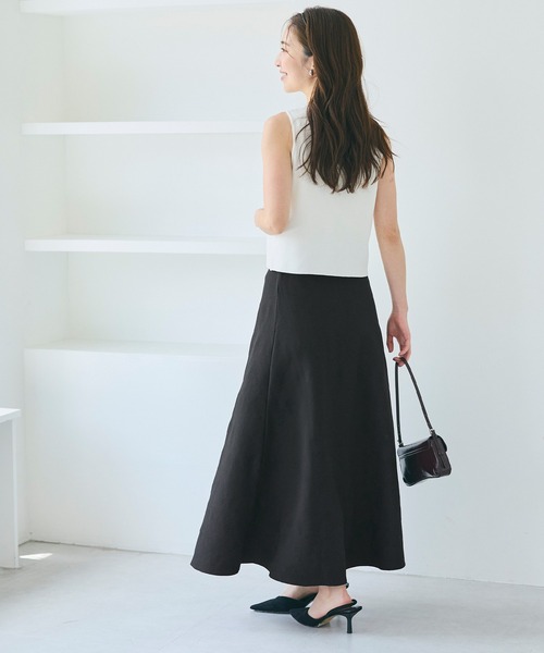 coca（coca）（コカ）の「ニットAラインスカート（スカート・レディース・ブラック/ダークブラウン・S/M/L）」の10枚目の写真
