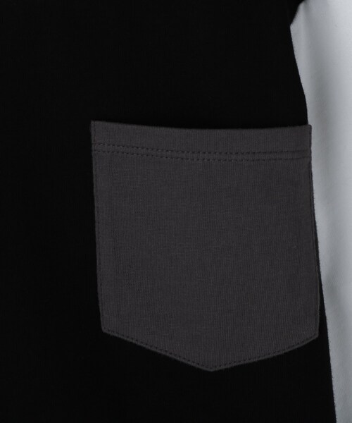 THE SHOP TK （ザ ショップ ティーケー ）の「【110-160/洗濯機OK】切り替え長袖Tシャツ（Tシャツ/カットソー・キッズ・ホワイト系7/グレー系4/ブラック系4/ブルー系4・16/15 /14/13/12/11）」の18枚目の写真