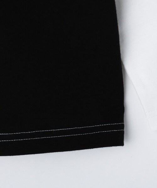 THE SHOP TK （ザ ショップ ティーケー ）の「【110-160/洗濯機OK】切り替え長袖Tシャツ（Tシャツ/カットソー・キッズ・ホワイト系7/グレー系4/ブラック系4/ブルー系4・16/15 /14/13/12/11）」の20枚目の写真