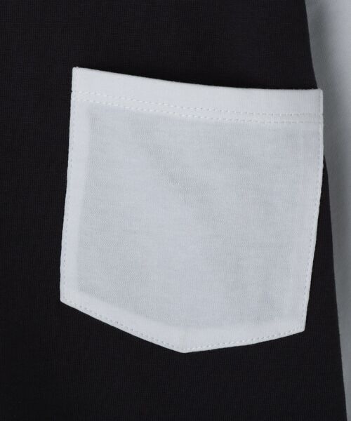 THE SHOP TK （ザ ショップ ティーケー ）の「【110-160/洗濯機OK】切り替え長袖Tシャツ（Tシャツ/カットソー・キッズ・ホワイト系7/グレー系4/ブラック系4/ブルー系4・16/15 /14/13/12/11）」の22枚目の写真