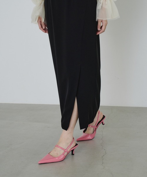 セール】ドレープビスチェフロッキードレス / draped bustier flocky