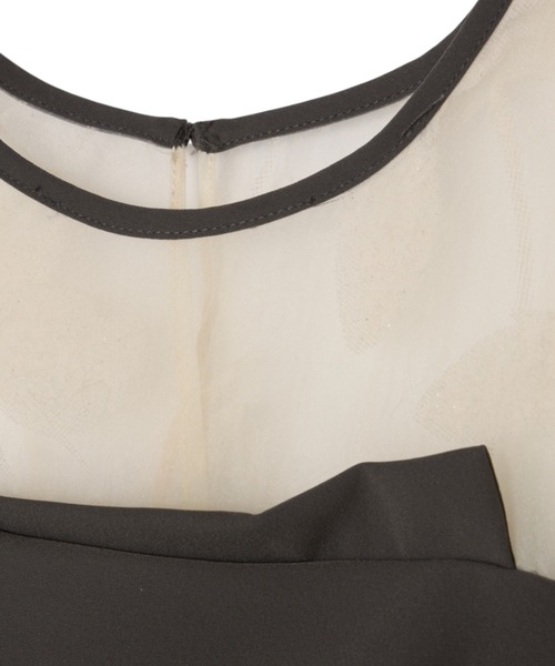 セール】ドレープビスチェフロッキードレス / draped bustier flocky