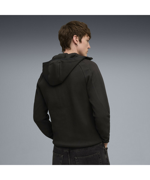 PUMA(プーマ)の「PUMA プーマ メンズ エヴォストライプ フルジップ フーディ(パーカー・メンズ・ブラック/ミックスグレー・MEDIUM/LARGE/SMALL/X-LARGE/XX-LARGE)」の3枚目の写真