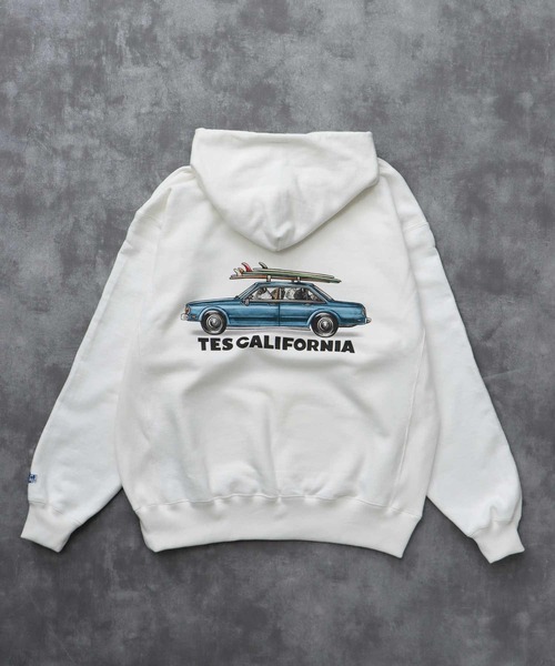 The Endless Summer（エンドレスサマー）の「TES 4 BUHI CHASING THE WAVES SWEAT PARKA / スウェットパーカー（パーカー・メンズ・ホワイト/ベージュ/グレー・SMALL/MEDIUM/LARGE/X-LARGE）」の7枚目の写真