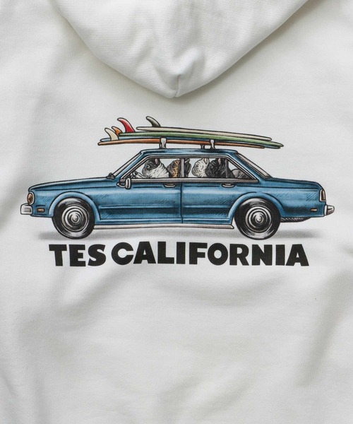 The Endless Summer（エンドレスサマー）の「TES 4 BUHI CHASING THE WAVES SWEAT PARKA / スウェットパーカー（パーカー・メンズ・ホワイト/ベージュ/グレー・SMALL/MEDIUM/LARGE/X-LARGE）」の9枚目の写真