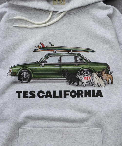 The Endless Summer（エンドレスサマー）の「TES 4 BUHI CHASING THE WAVES SWEAT PARKA / スウェットパーカー（パーカー・メンズ・ホワイト/ベージュ/グレー・SMALL/MEDIUM/LARGE/X-LARGE）」の11枚目の写真