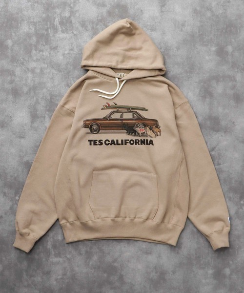 The Endless Summer（エンドレスサマー）の「TES 4 BUHI CHASING THE WAVES SWEAT PARKA / スウェットパーカー（パーカー・メンズ・ホワイト/ベージュ/グレー・SMALL/MEDIUM/LARGE/X-LARGE）」の15枚目の写真