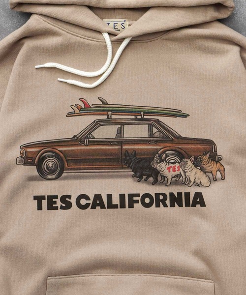 The Endless Summer（エンドレスサマー）の「TES 4 BUHI CHASING THE WAVES SWEAT PARKA / スウェットパーカー（パーカー・メンズ・ホワイト/ベージュ/グレー・SMALL/MEDIUM/LARGE/X-LARGE）」の16枚目の写真