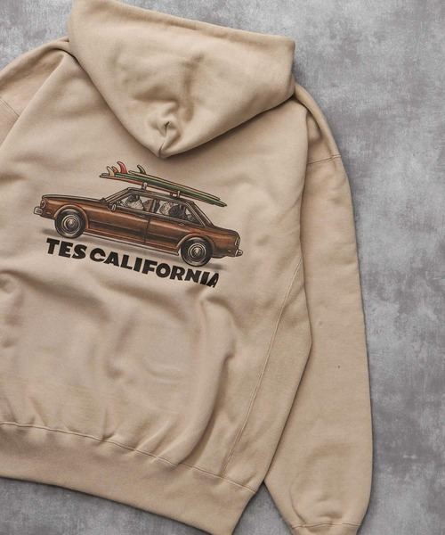 The Endless Summer（エンドレスサマー）の「TES 4 BUHI CHASING THE WAVES SWEAT PARKA / スウェットパーカー（パーカー・メンズ・ホワイト/ベージュ/グレー・SMALL/MEDIUM/LARGE/X-LARGE）」の18枚目の写真