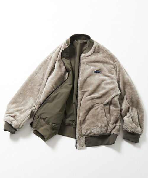 FREAK'S STORE(フリークスストア)の「限定展開 リラックスフィット ナイロン フリース リバーシブル MA-1/ジップアップブルゾン(MA-1・メンズ・グレイッシュベージュ/ブラック/オリーブ/ネイビー/ダークグレー・LARGE/MEDIUM/SMALL)」の21枚目の写真