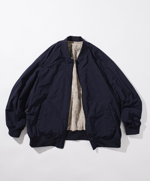 限定展開 リラックスフィット ナイロン フリース リバーシブル MA-1