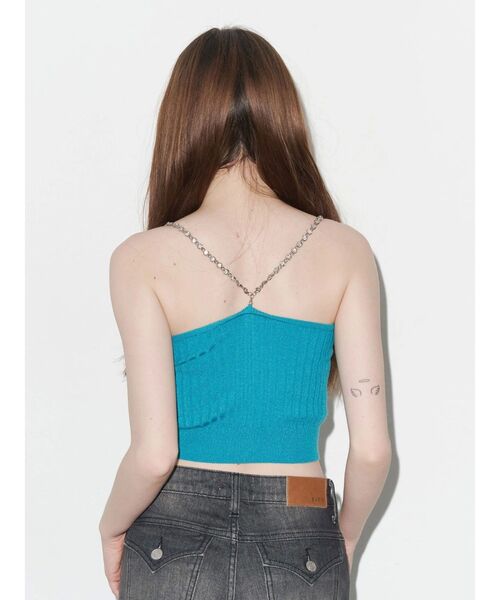 EVRIS（エヴリス）の「アンサンブルチェーンニットトップス（ニット/セーター・レディース・グレー/ブルー/ブラック・FREE）」の5枚目の写真