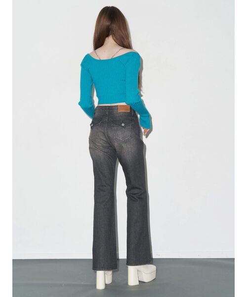 EVRIS（エヴリス）の「アンサンブルチェーンニットトップス（ニット/セーター・レディース・グレー/ブルー/ブラック・FREE）」の12枚目の写真