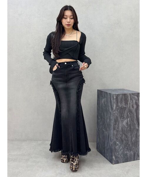 EVRIS（エヴリス）の「アンサンブルチェーンニットトップス（ニット/セーター・レディース・グレー/ブルー/ブラック・FREE）」の16枚目の写真