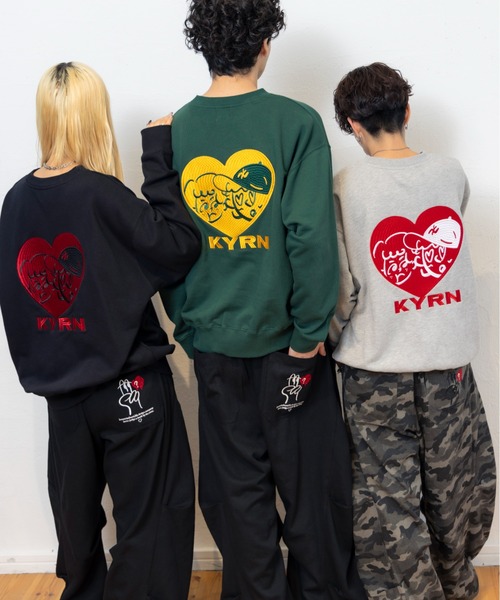 kaoyorinakami(カオヨリナカミ)の「love sweat / ラブスウェット(スウェット・メンズ・ブラック/グリーン/グレー・X-LARGE/LARGE/MEDIUM/SMALL)」の13枚目の写真